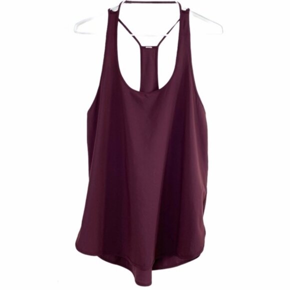 LULULEMON Blood Red Coastal Racerback Long Length Tank Size 2 - Picture 2 of 6
